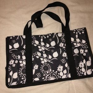 Thirty-One Keep it Caddy Black Floral Brushstrokes
